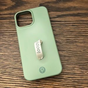 Loopy iPhone 13 Pro Max case. Sage green